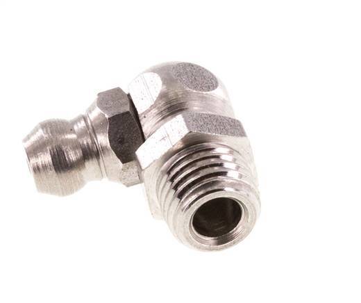 Engrasador hidráulico en ángulo recto Acero inoxidable M8x1 DIN 71412
