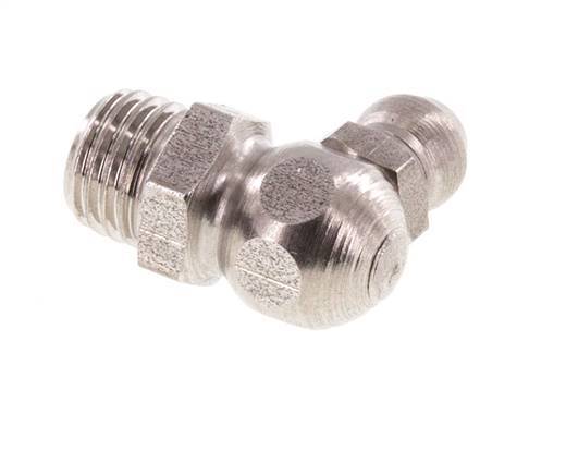 Engrasador hidráulico en ángulo recto Acero inoxidable M8x1 DIN 71412