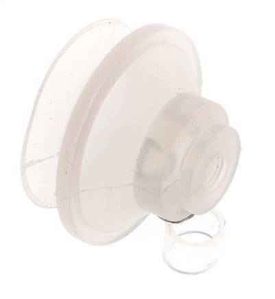 Ventosa de Fuelle 42mm Silicona Transparente Recorrido 9mm