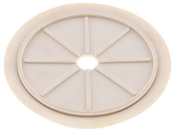 Ventosa Plana NRE Blanca 200mm G 1/2 pulgadas Hembra Recorrido 5mm con labios finos