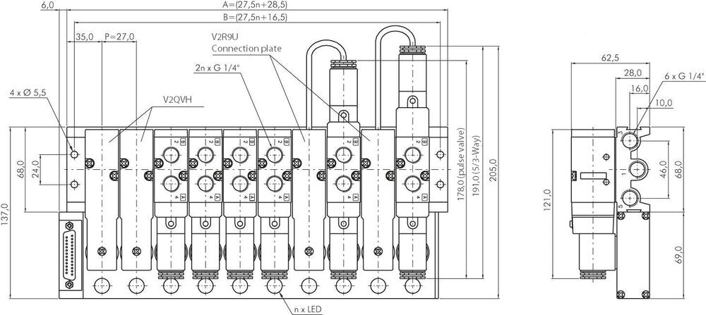 12x Conector Multipolar YPC SF4000 Válvulas 24VDC