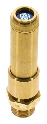 G Válvula de seguridad preajustada de latón de 1/2'' 12 bar (174,05 psi) DN 10