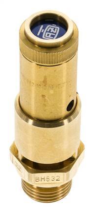 G Válvula de seguridad preajustada de latón de 1/2'' 5 bar (72.52 psi) DN 10
