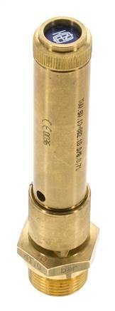 G Válvula de seguridad preajustada de latón de 3/4'' 50 bar (725,2 psi) DN 10