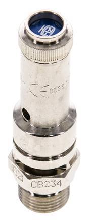 G 1/4'' Nickel-plated Brass Pre-Set Safety Valve 29 bar (420.62 psi) DN 8