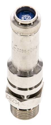 G 3/8'' Nickel-plated Brass Pre-Set Safety Valve 0.5 bar (7.25 psi) DN 8