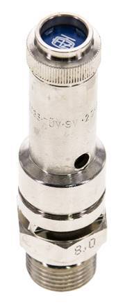 G 3/8'' Nickel-plated Brass Pre-Set Safety Valve 0.5 bar (7.25 psi) DN 8