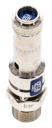 G 3/8'' Nickel-plated Brass Pre-Set Safety Valve 0.5 bar (7.25 psi) DN 8