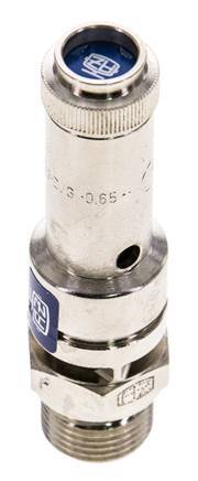 G 3/8'' Nickel-plated Brass Pre-Set Safety Valve 0.5 bar (7.25 psi) DN 8