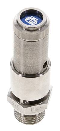 G 1/2'' Acero inoxidable 316 Ti Válvula de seguridad preajustada 3 bar (43.51 psi) DN 10