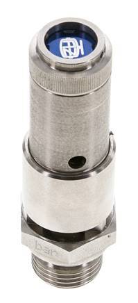 G 1/2'' Acero inoxidable 316 Ti Válvula de seguridad preajustada 7 bar (101.53 psi) DN 10