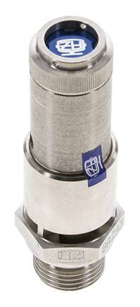 G 1/2'' Acero inoxidable 316 Ti Válvula de seguridad preajustada 7 bar (101.53 psi) DN 10
