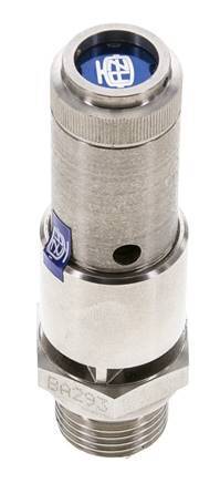G 1/2'' Acero inoxidable 316 Ti Válvula de seguridad preajustada 7 bar (101.53 psi) DN 10