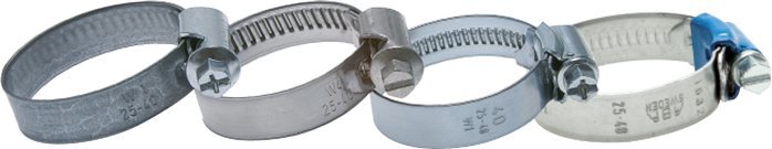 150 - 170 mm Hose Clamp with a Galvanised Steel 12 mm band - Ideal [2 Pieces]