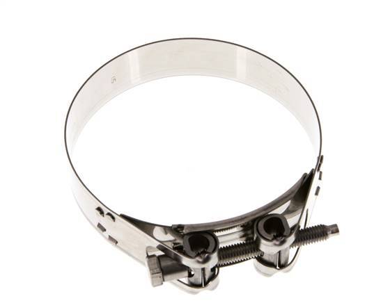 abrazadera de manguera de 112 - 121 mm con banda de acero inoxidable 304 de 25 mm - Norma
