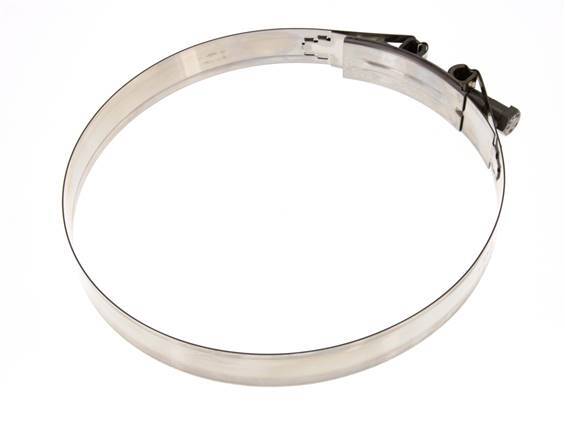 abrazadera de manguera de 239 - 252 mm con banda de acero inoxidable 304 de 30 mm - Norma