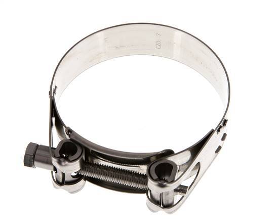 abrazadera de manguera de 85 - 91 mm con banda de acero inoxidable 304 de 25 mm - Norma