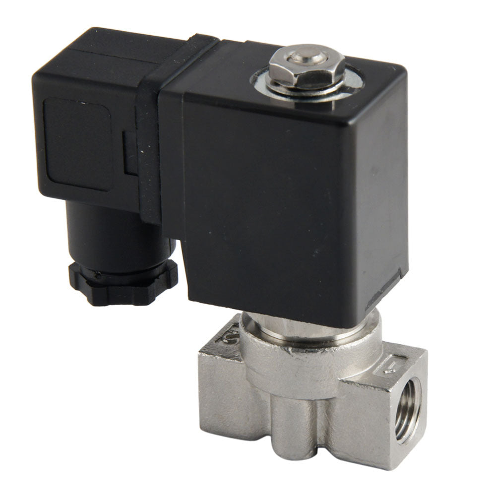 Electroválvula ST-DA 1/4'' acero inoxidable FKM 0-13bar 24V DC