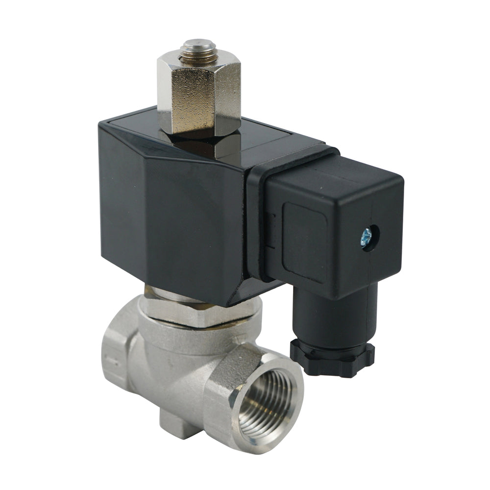 Electroválvula ST-SB 1/2'' NA acero inoxidable FKM 0-10bar 12V CC
