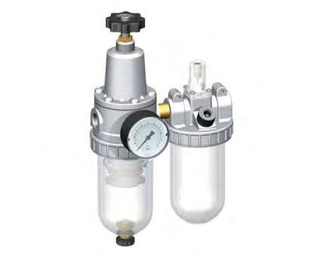 FRL 2 Partes G1/2'' 800l/min 0.5-10.0bar/7-145psi Semi-Auto Policarbonato Estándar 2