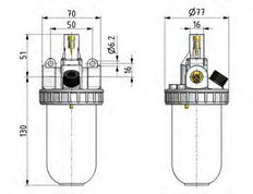 Lubricador G1/2'' Metálico Estándar 2