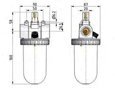 Lubricador G1'' Metal Estándar 3