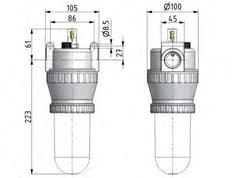 Lubricador G3/4'' de policarbonato estándar 5