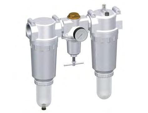 FRL 3 Partes G2'' 18500l/min 0.5-10.0bar/7-145psi Auto Metal Estándar 8