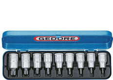 TX20 - TX60 Torx 1/2" Juego De Zócalos De Destornillador Gedore De 9 Piezas