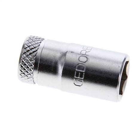 inserto de vaso de 1/4" Gedore para tornillos hexagonales exteriores de 8 mm