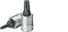 Inserto de vaso rojo de 1/4" Gedore para tornillos Torx internos TX25 [2 piezas]