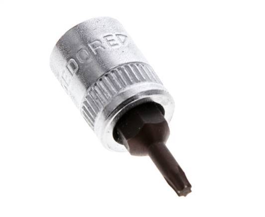 inserto de vaso de 1/4" Gedore para tornillos Torx internos TX9