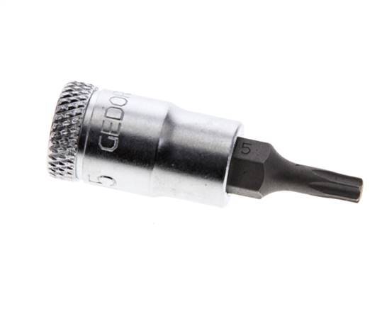 inserto de vaso de 1/4" Gedore para tornillos Torx internos TX15