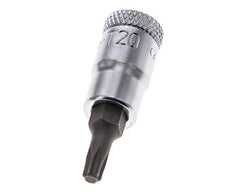 inserto de vaso de 1/4" Gedore para tornillos Torx internos TX20