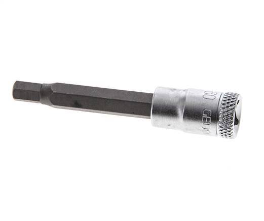 inserción de pasador largo de 1/4" Gedore de 60 mm para tornillos de cabeza hueca hexagonal de 5 mm