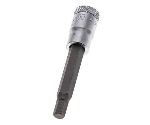 inserción de pasador largo de 1/4" Gedore de 60 mm para tornillos de cabeza hueca hexagonal de 5 mm