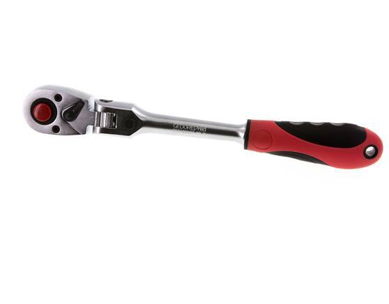 cabezal giratorio de 1/2" Gedore rojo de 180 grados y palanca de cambio