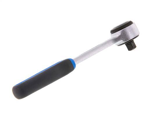 carraca Gedore de 1/4" con palanca metálica de cambio de dirección