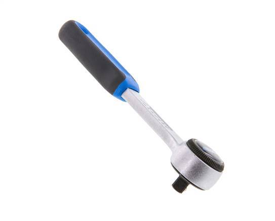 carraca Gedore de 1/4" con palanca metálica de cambio de dirección