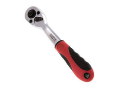 carraca angular roja de 1/4" con palanca de cambio de dirección