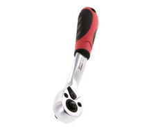 carraca angular roja de 1/4" con palanca de cambio de dirección