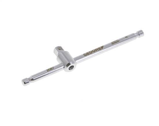 mango deslizante Gedore de 1/4" (6,3 mm) con bloqueo de bola