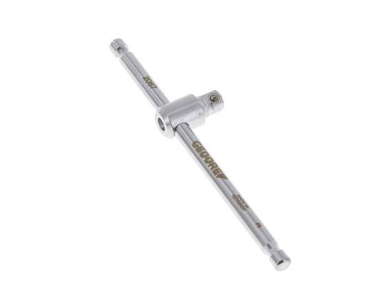 mango deslizante Gedore de 1/4" (6,3 mm) con bloqueo de bola