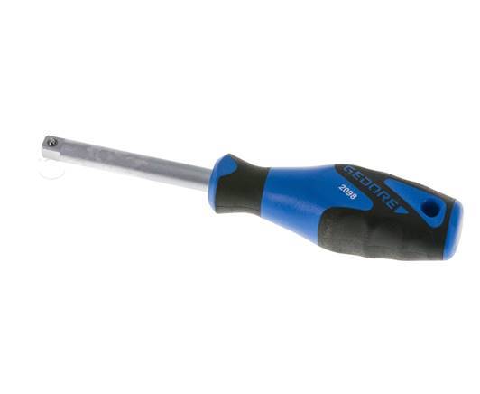 empuñadura cuadrada Gedore de 1/4" (6,3 mm) con bloqueo de bola