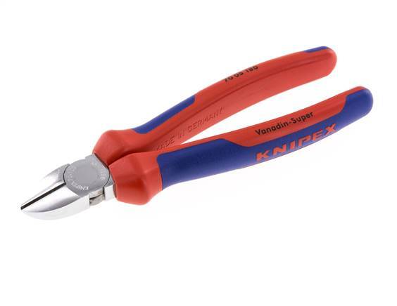 Alicates de corte diagonal Knipex 180 mm Mangos de 2 componentes