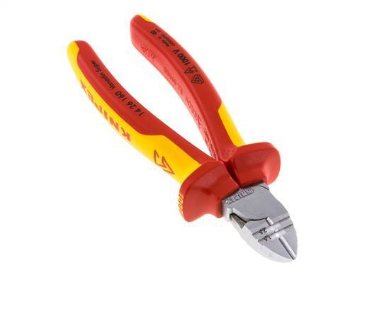 Alicates de corte diagonal Knipex 160 mm VDE Testado hasta 1000V para pelar cables
