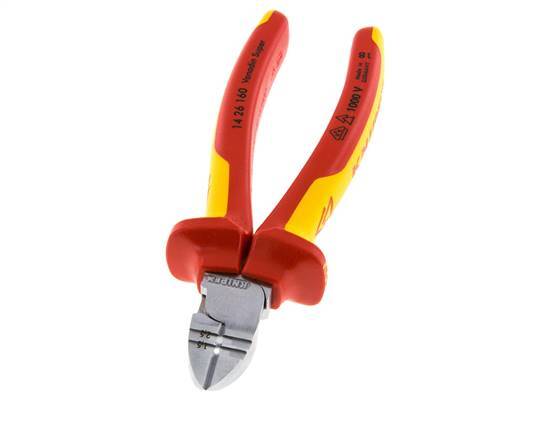 Alicates de corte diagonal Knipex 160 mm VDE Testado hasta 1000V para pelar cables