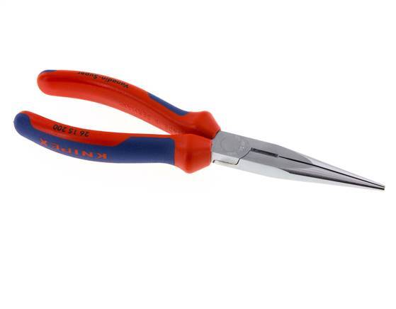 Alicates de punta recta Knipex de 200 mm con mangos de 2 componentes