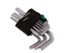 Wera Juego de llaves hexagonales de 9 piezas de 1,5 a 10 mm corto