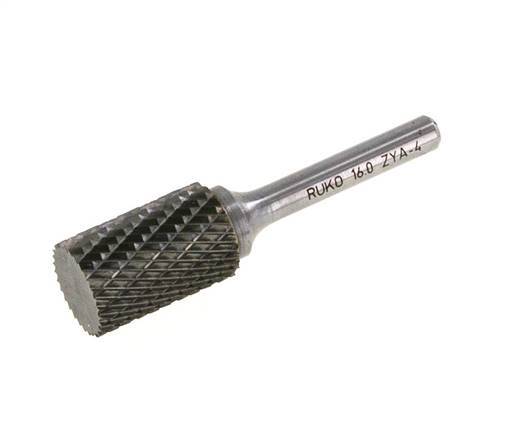 Fresa de metal duro ZYA en forma de cilindro de 16 mm